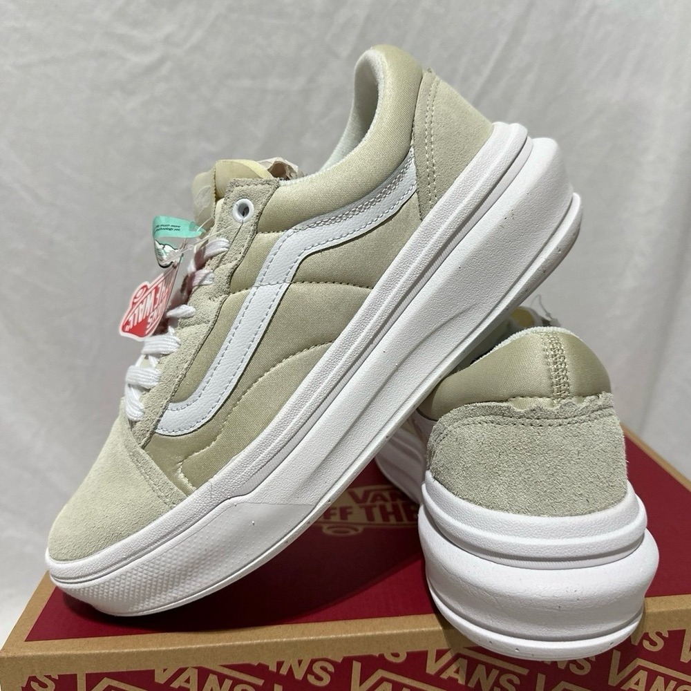Vans Old Skool Over Sand White Platform Shoes New Men's 8.5 - Picture 3 of 9